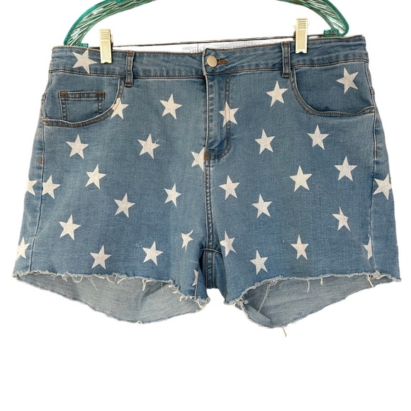 Women’s denim cut offs with stars size XXL - Picture 1 of 5